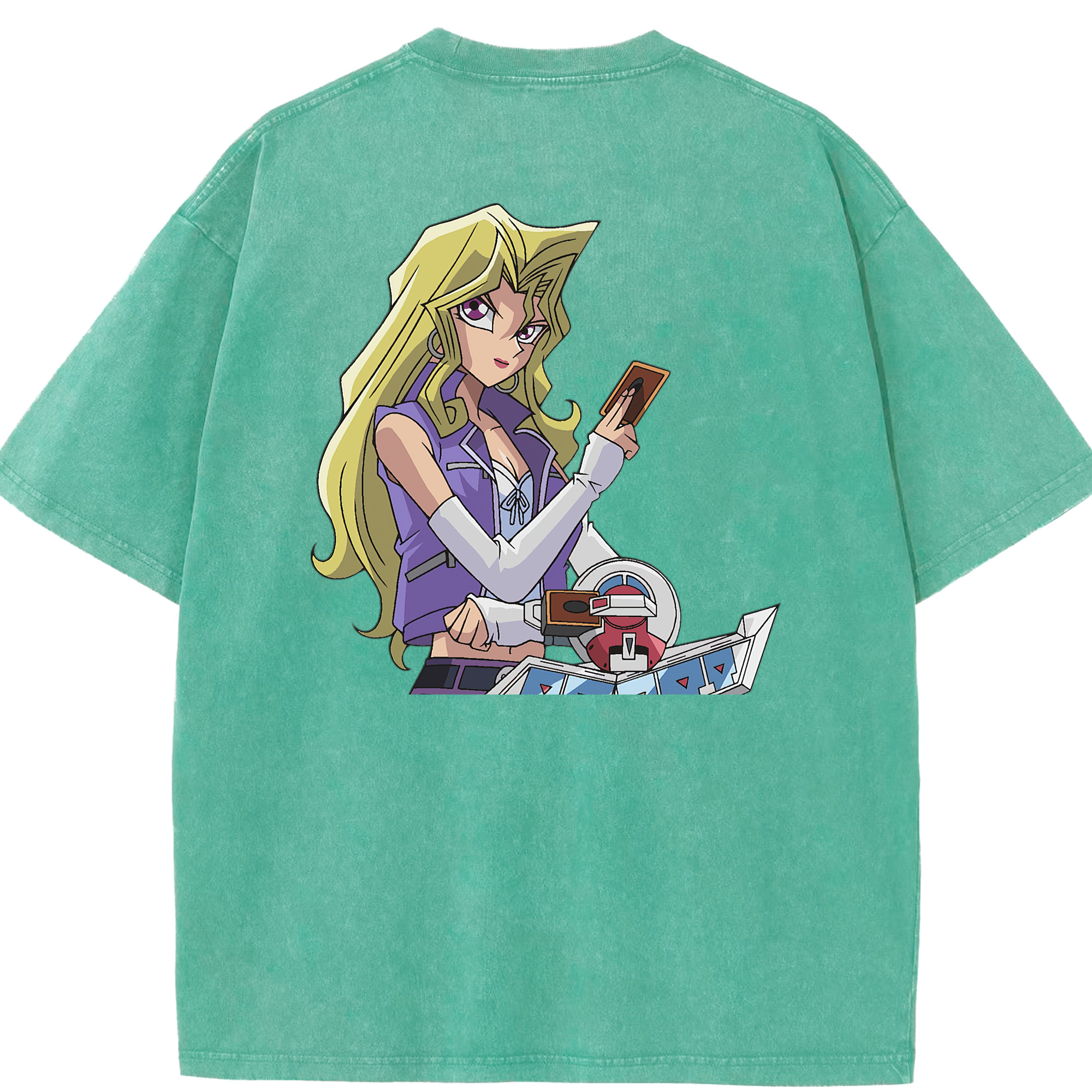 （画像用） 遊☆戯☆王 Yu-Gi-Oh! 綿100% ヴィンテージ風 半袖Tシャツ（背面プリント）